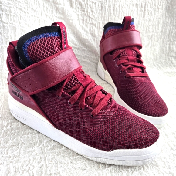 Adidas Veritas‎ X Burgundy Activewear Athletic Skateboarding Shoes Sz 10 - Picture 1 of 9
